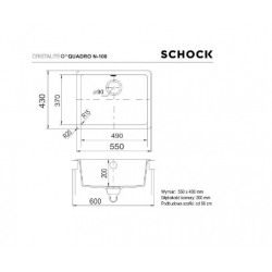 Zlewozmywak Schock QUADRO N-100 Croma Cristalite